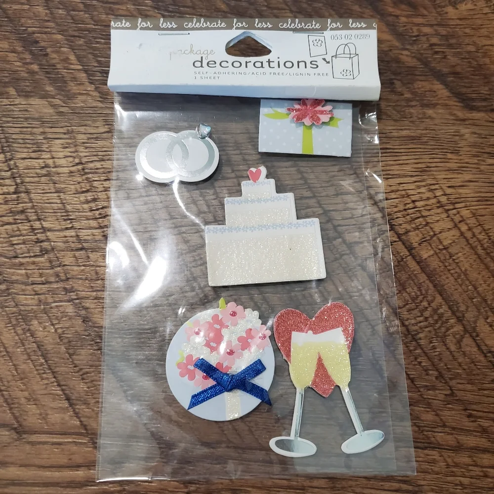 Target Wedding Stickers Rings Cake Bouquet Champagne Glasses Crafts Scrapbooking